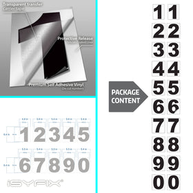 iSYFIX black vinyl numbers on house sign for outdoor labeling