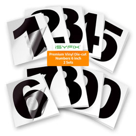 iSYFIX black vinyl numbers on mailbox for clear address visibility