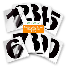 isyfix black vinyl numbers 5-inch for mailbox visibility and address labeling