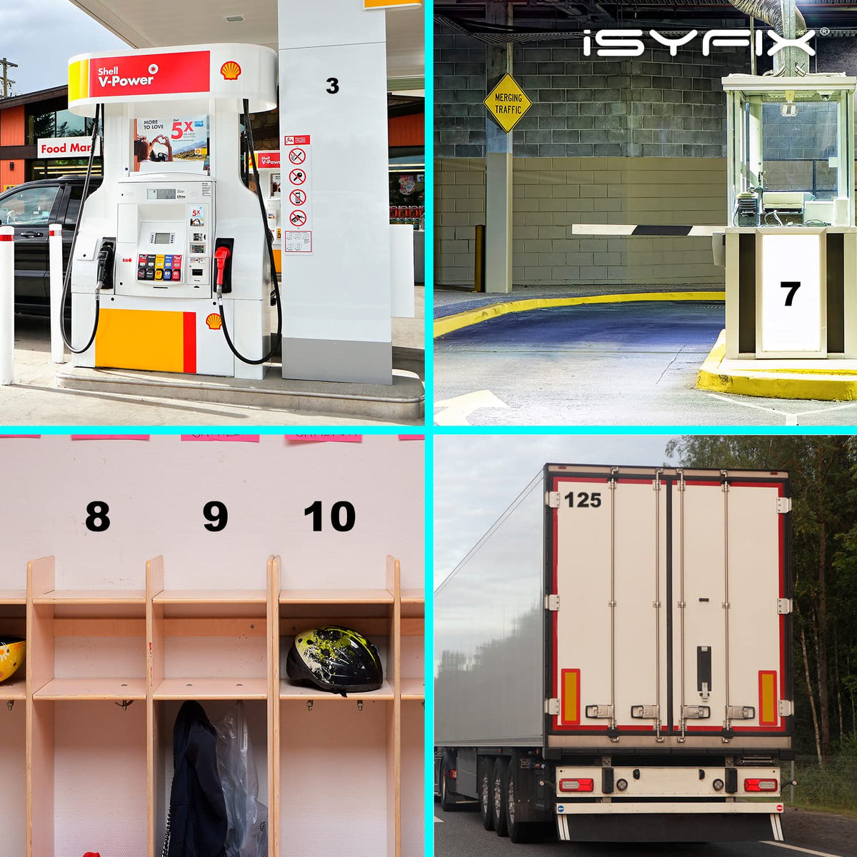 easy-apply decals with application tape for quick, clean installation