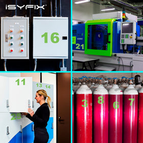 isyfix outdoor durable vinyl withstands sun and rain on signs or doors.