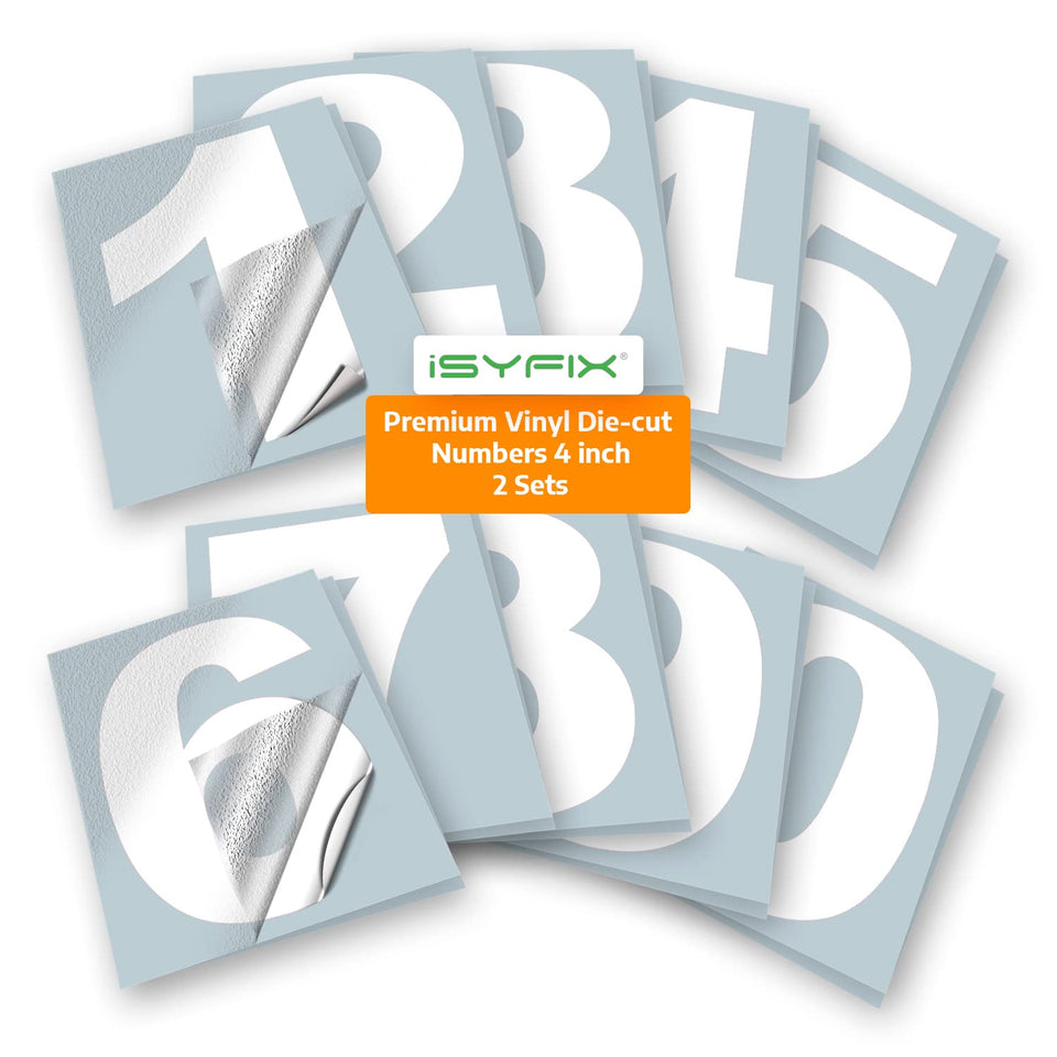 isyfix white vinyl numbers on mailbox improve address visibility for delivery and visitors