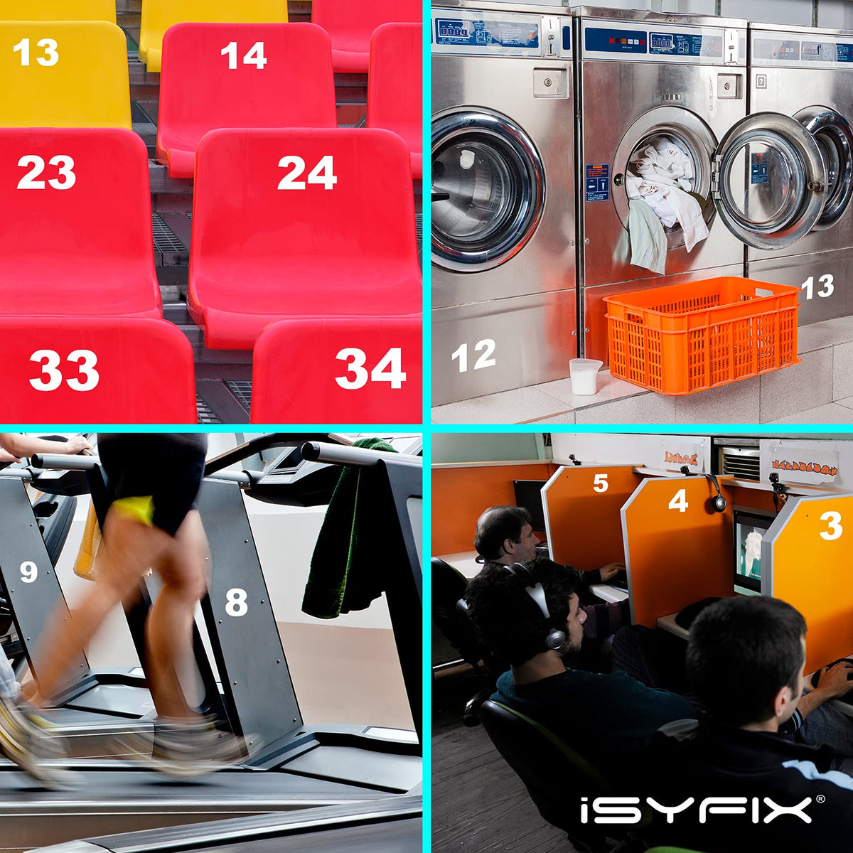 isyfix white vinyl numbers on window offer durable address labeling for home or business