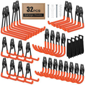 ITCPRIM garage hooks with anti-slip coating keep hoses and tools secure and organized.