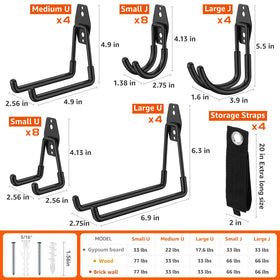 ITCPRIM heavy-duty wall-mount hooks close-up showing rugged steel build.