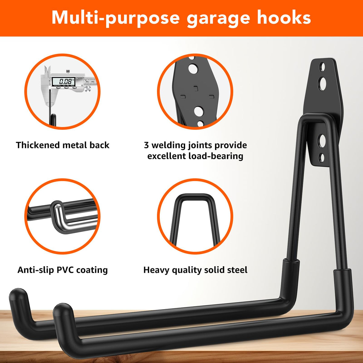 ITCPRIM hook surface with rust-protection coating for longer life.