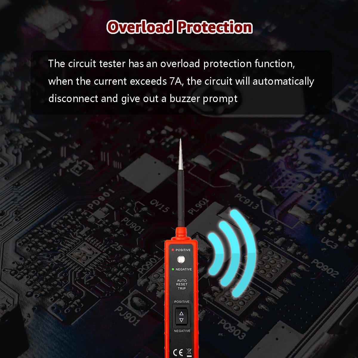ITEQ tester with large alligator clips for one-handed operation