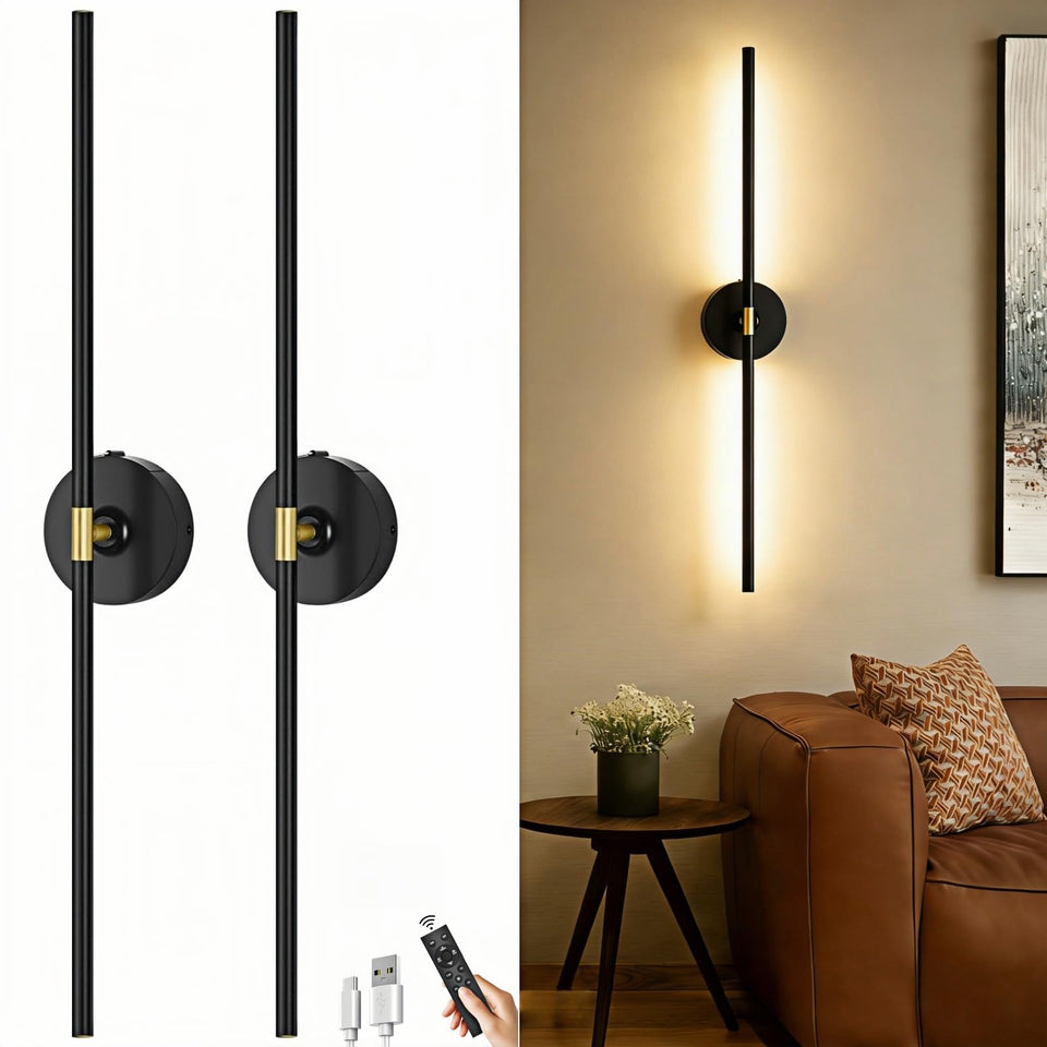 iThird 10000mAh battery wall sconce set of two — long-lasting cordless lighting.