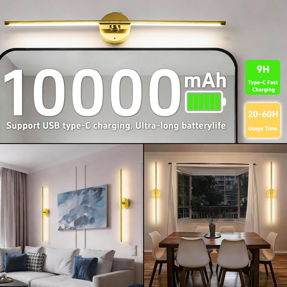 iThird 360-degree adjustable wall light for versatile ambient illumination.