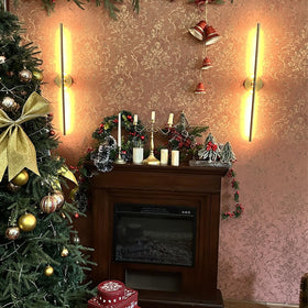 iThird bathroom vanity or TV wall light provides soft, flattering illumination.