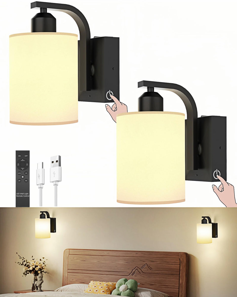 iThird wall sconce wireless front view demonstrates cordless ambience for living rooms