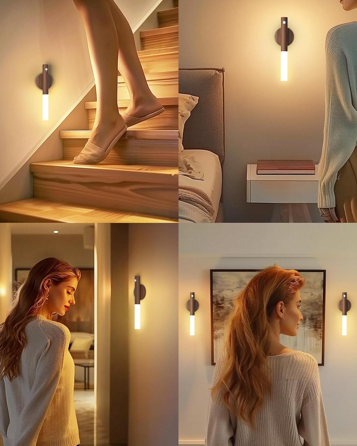 iThird wireless installation night light demonstrating magnetic mounting on wall