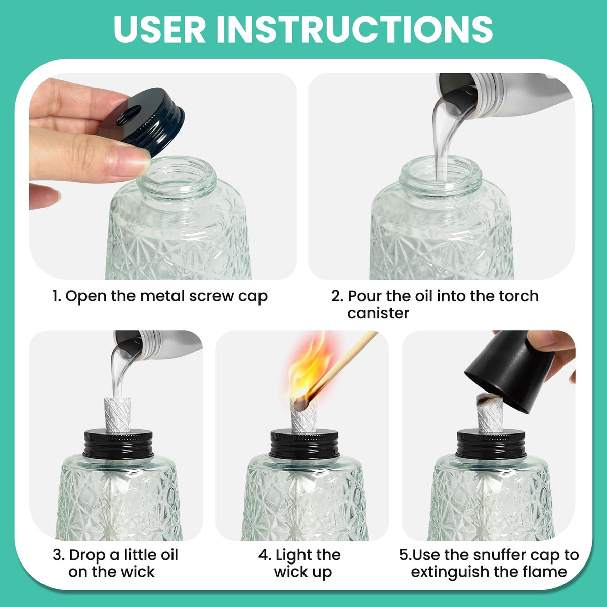 ITISBLTN snuffer caps enable quick, safe extinguishing after gatherings.