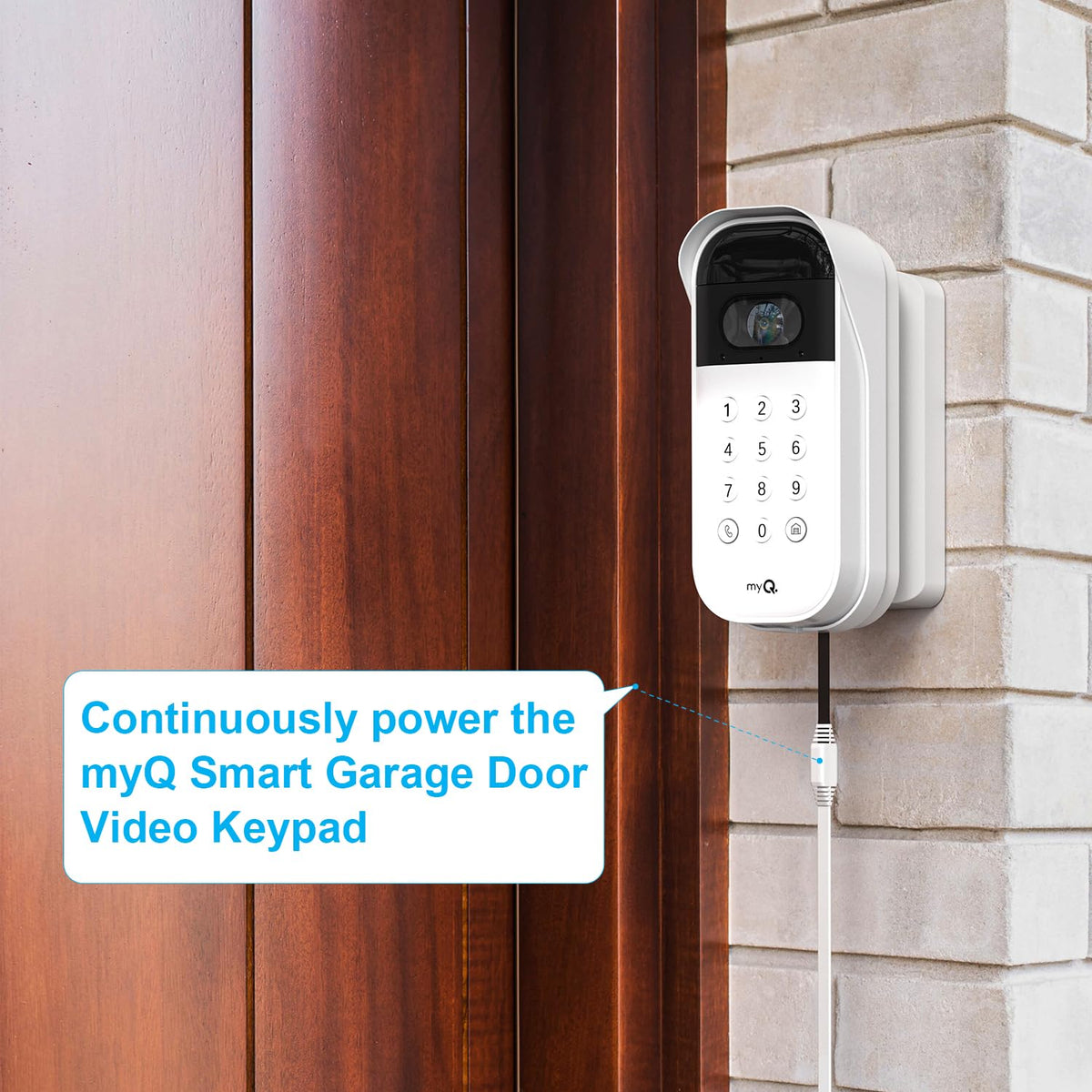 iTODOS continuous power supply keeps video keypad charged without battery changes.