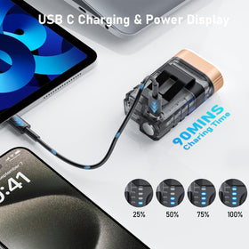 iToncs USB-C rechargeable flashlight supports easy charging on the go.