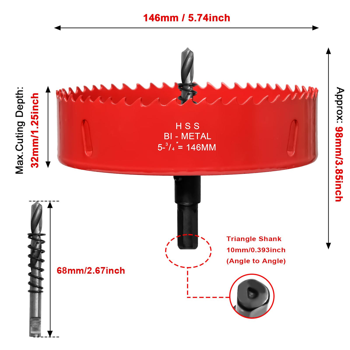 Bi-metal teeth cutting wood smoothly for clean holes with Itoolfirm