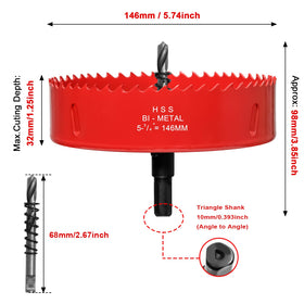 Bi-metal teeth cutting wood smoothly for clean holes with Itoolfirm