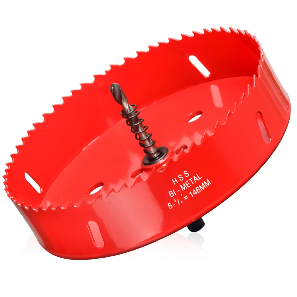 Itoolfirm 146mm hole saw with pilot bit for recessed light installation