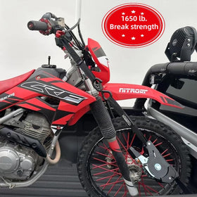 Soft loops protect paint while securing handlebars or bumpers.
