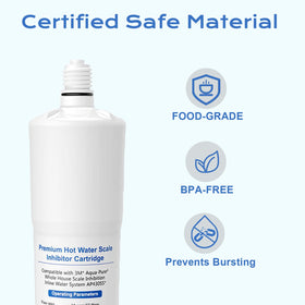 IT'S PURE EXPERT AP431 cartridge in system slot demonstrating steady water flow potential