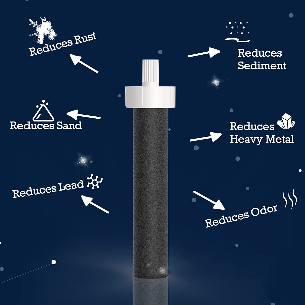 IT'S PURE EXPERT filter-in-straw view highlights simple, clean installation.
