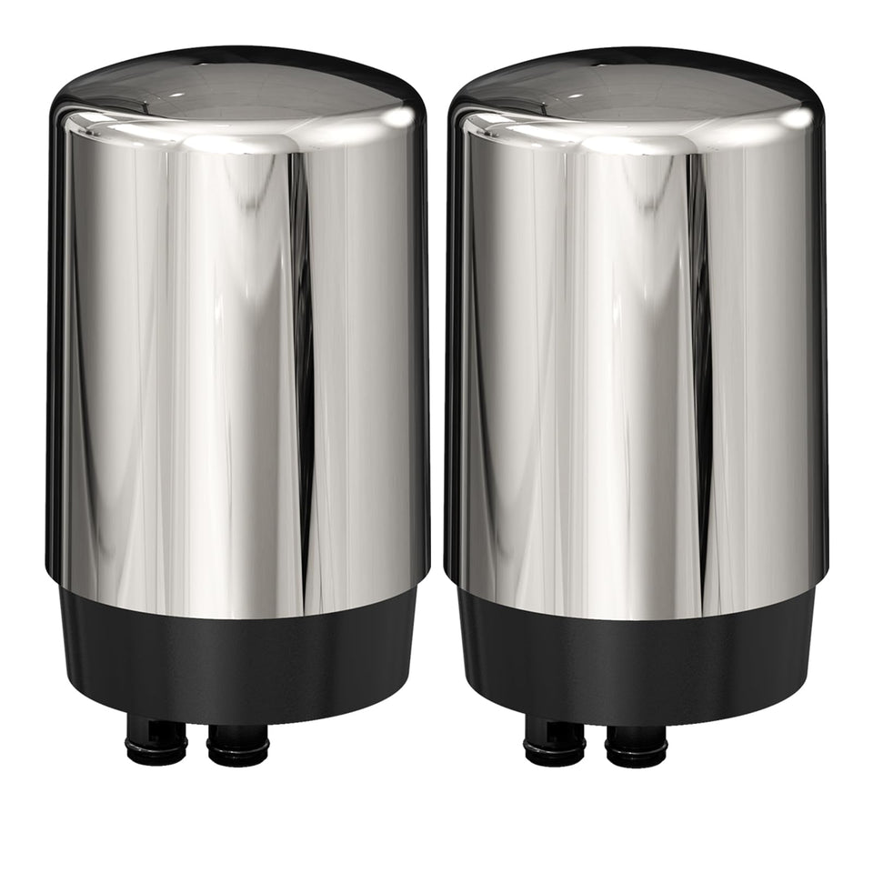 IT'S PURE EXPERT Brita-compatible faucet filter front view for easy swaps