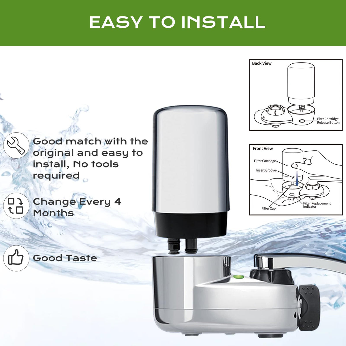 IT'S PURE EXPERT impurity filtration for cleaner drinking water