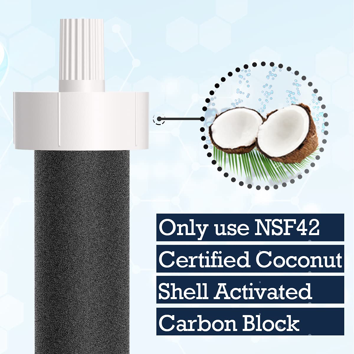 IT'S PURE EXPERT stainless steel bottle shows compatible filter option for sport bottles.