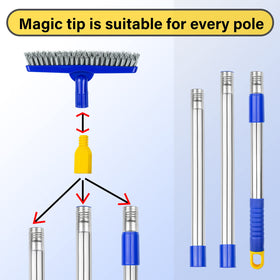 Includes 1 head and 3 stainless poles for flexible cleaning with ITTAR.