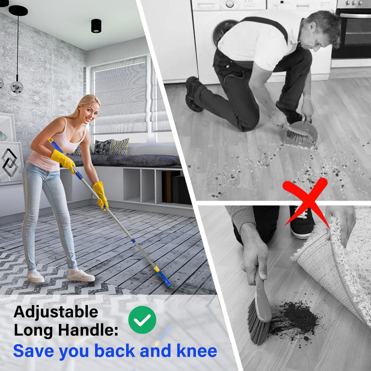 Stiff bristles on ITTAR grout brush scrub tile grout without harming surfaces.