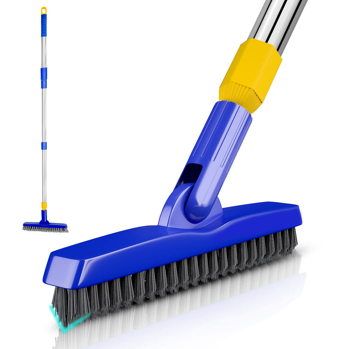 ITTAR grout brush with V-shape head reaches grout lines for deep cleaning.