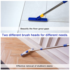 ITTAR long-handle scrub brush enables back-friendly cleaning.