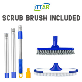 ITTAR stainless steel pole shows durable, adjustable length.