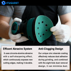 ITUGUDET 8-hole vacuum pattern disc enhances dust extraction