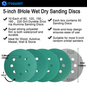 ITUGUDET hook-and-loop zirconia disc for quick changes and durable sanding