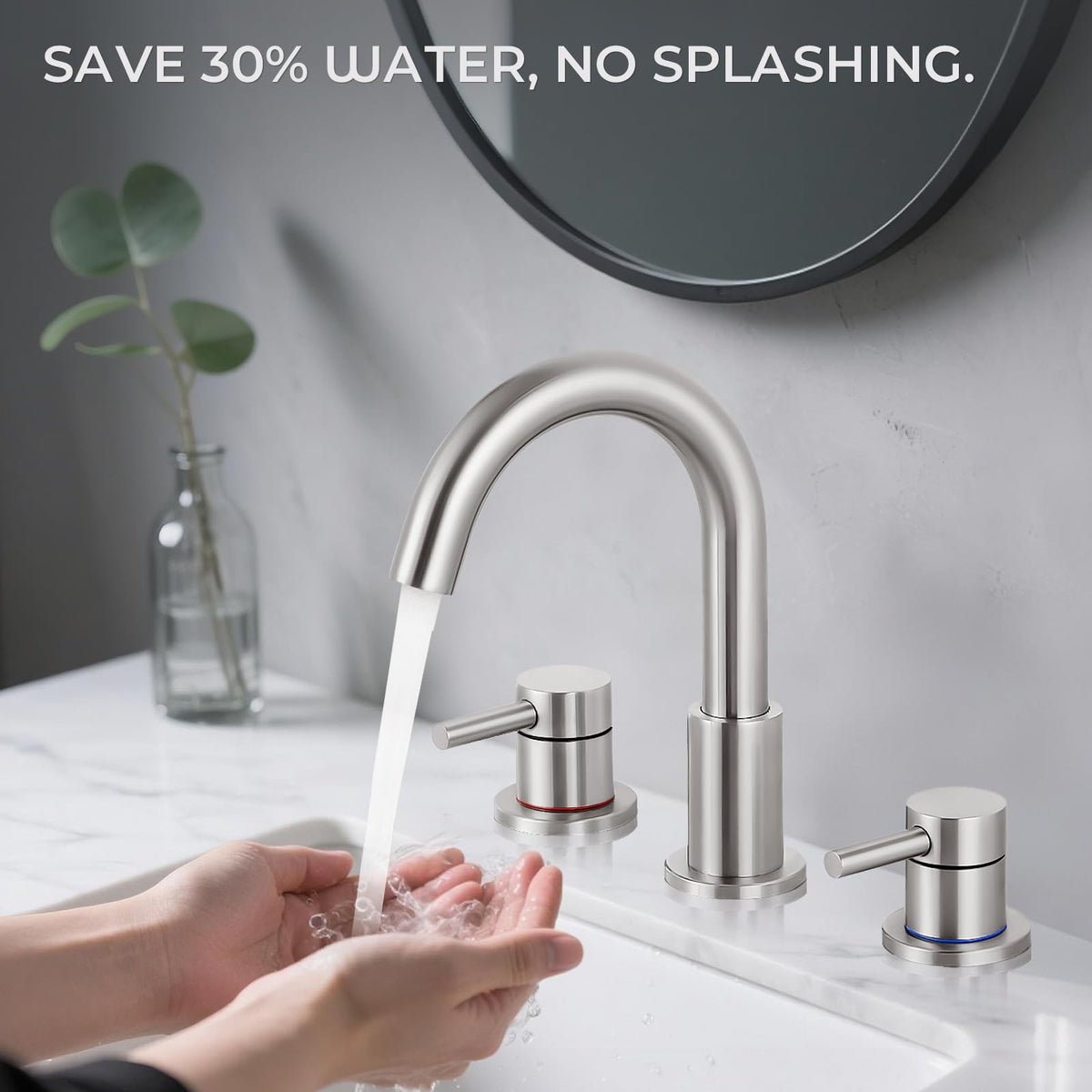 IUERASD 8-inch widespread layout fits many sinks smoothly