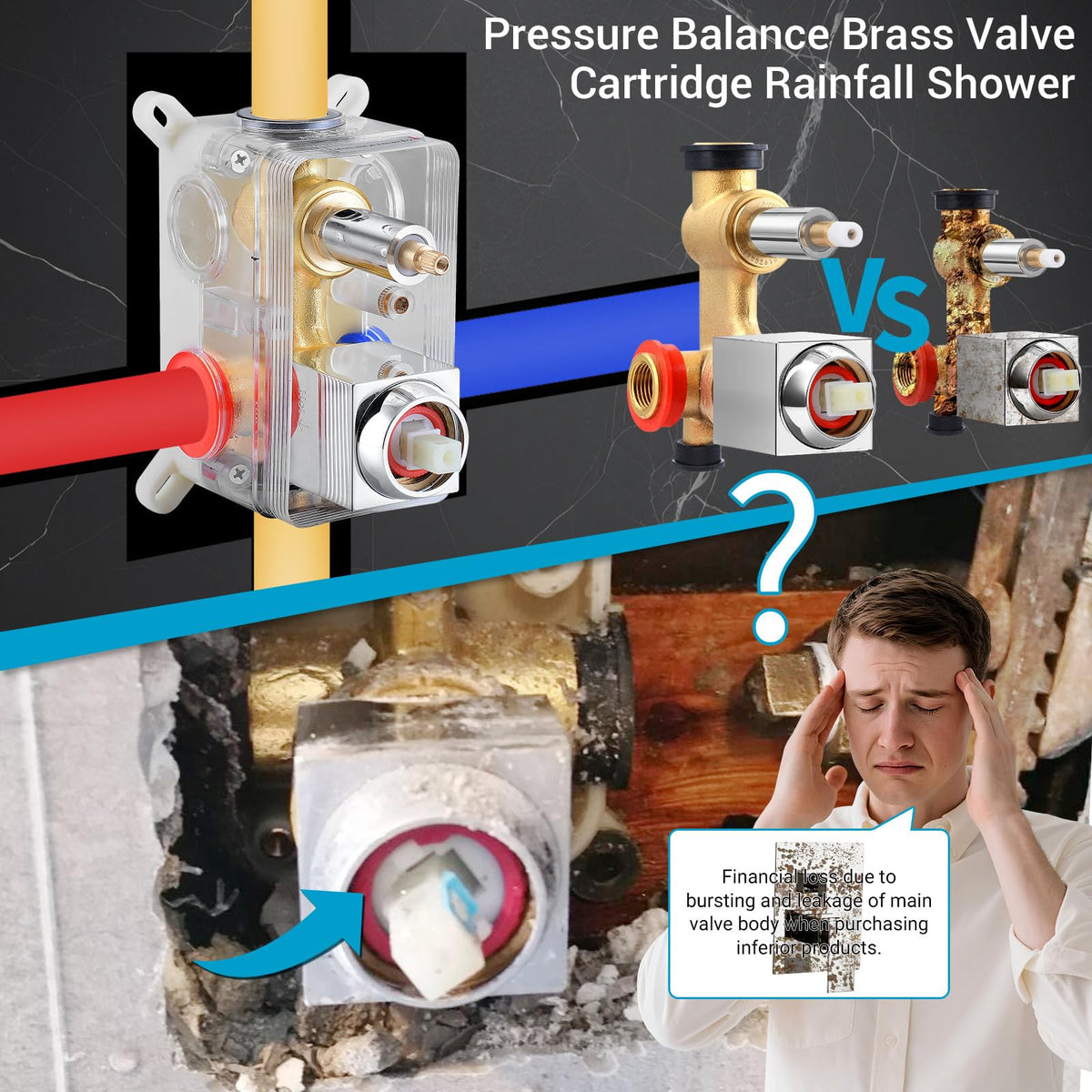 IUERASD rough-in valve body enables smooth hot and cold control