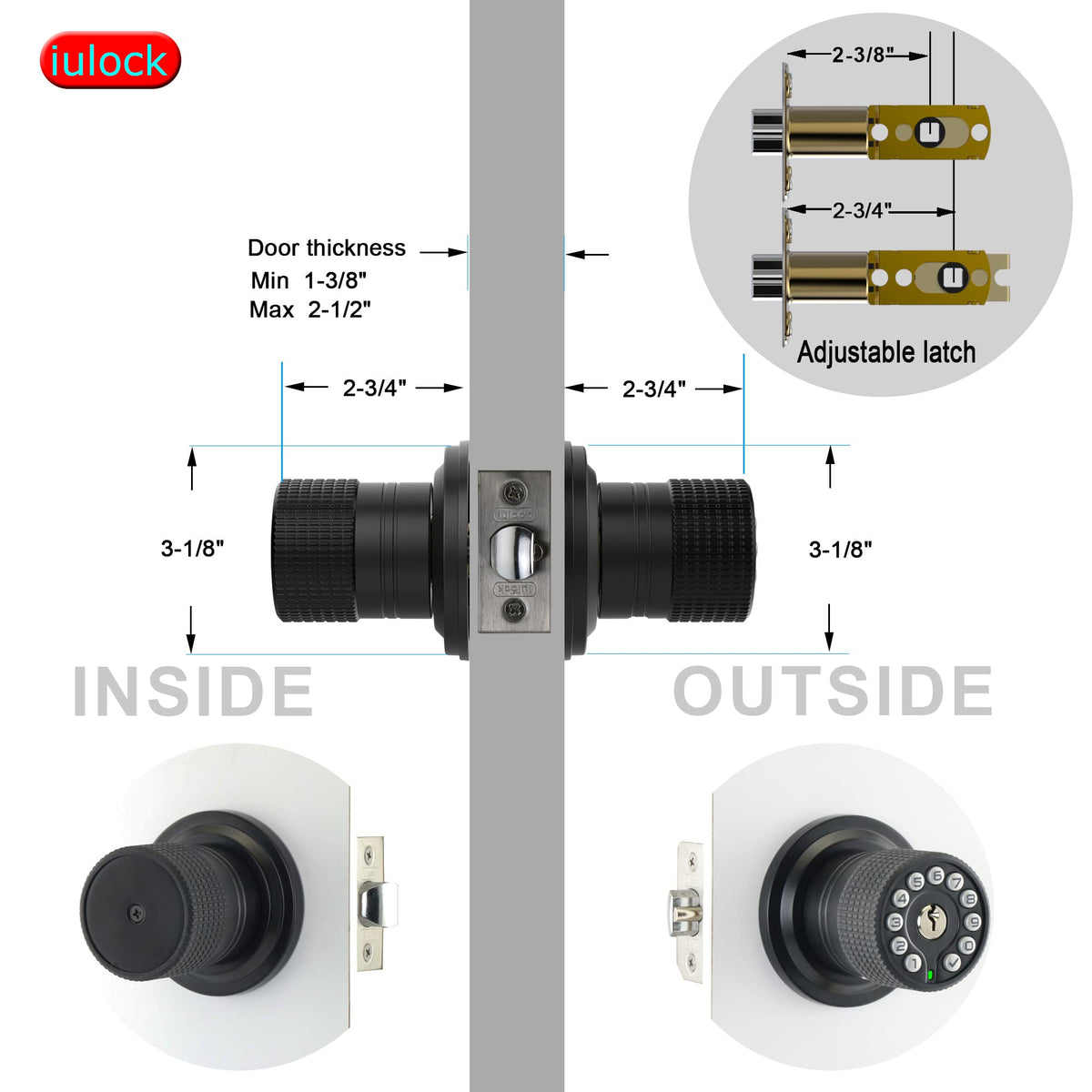 iulock easy DIY installation for various door types
