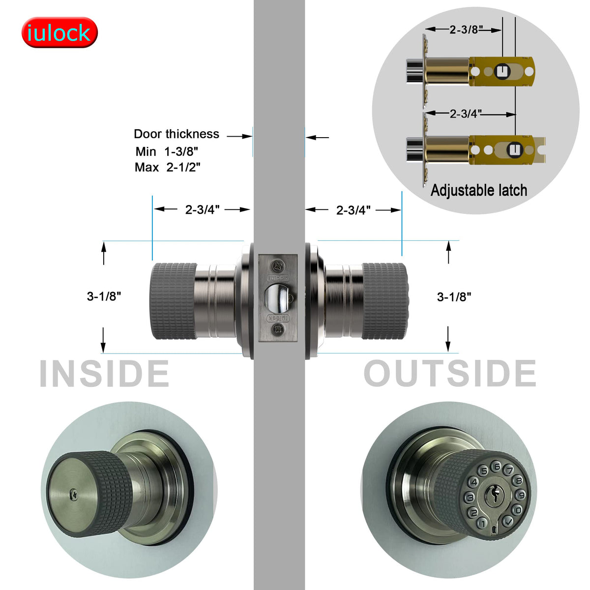 iulock IP65 weather resistance withstands rain and sun for outdoor use.