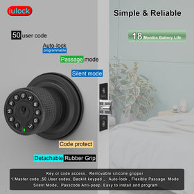 iulock keypad door lock with backlit numbers for easy night entry