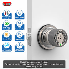 iulock keypad illuminated display for easy access in low light.