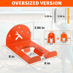 iulrtba Heavy-duty tool organizer wall mount supports heavy garden gear securely.