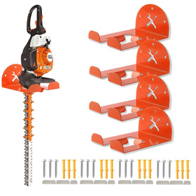 iulrtba Upgraded Trimmer Rack on wall keeps lawn tools organized and ready.