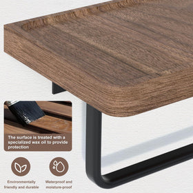 Close-up of natural walnut texture adds warm, contemporary style.