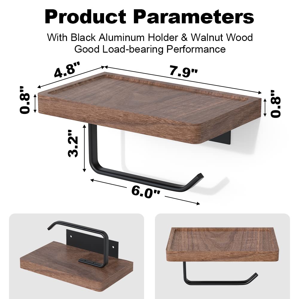 IURRDOP toilet paper holder features adhesive mount for quick, no-drill installation.