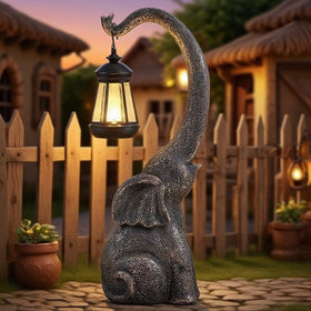 IVCOOLE elephant statue suited for indoor or outdoor sunny spots.
