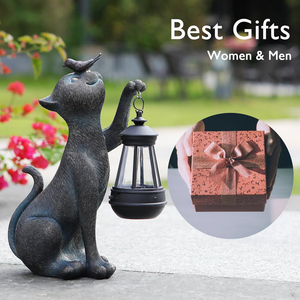 IVCOOLE cat statue makes a charming gift for cat lovers