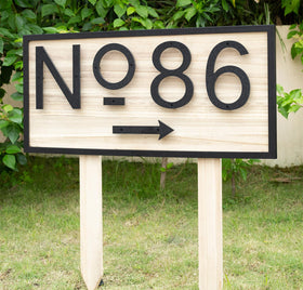IVERRA 3D shadow exterior number enhances curb appeal and legibility.
