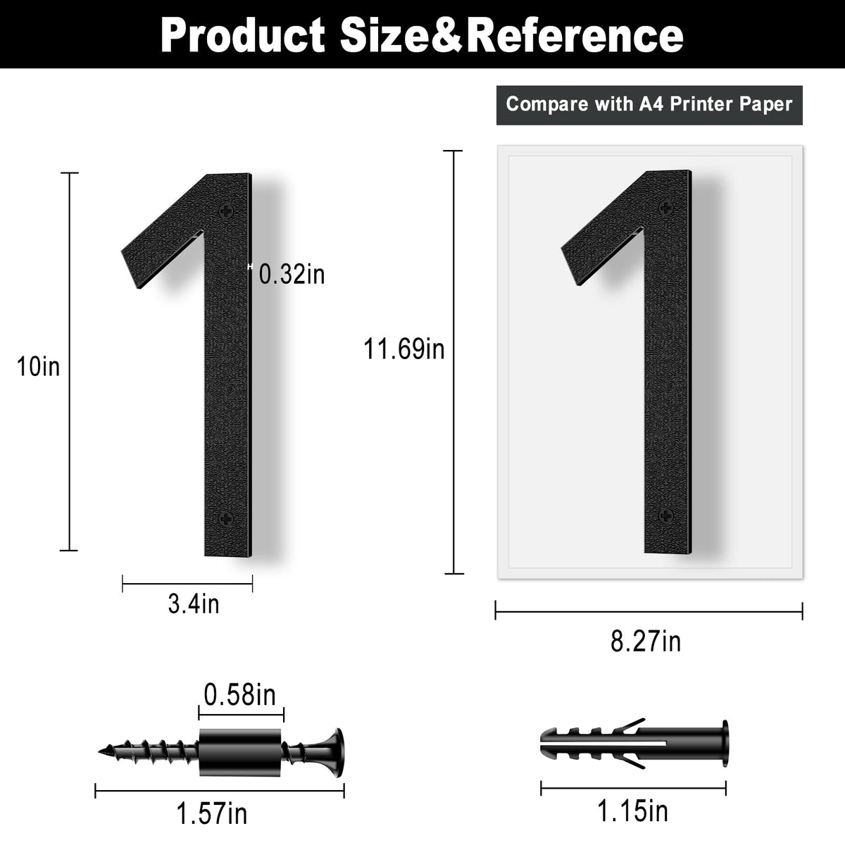 IVERRA ABS plastic numbers resist weather and corrosion for outdoor use.