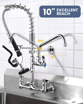 IVIGA 360-degree swivel spout simplifies multi-sink workflows.